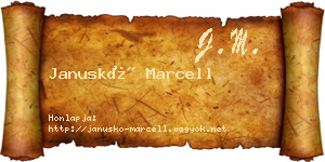 Januskó Marcell névjegykártya